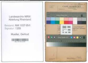 Entnazifizierung Gertrud Mueller , geb. 17.03.1910 (Studienassessorin)