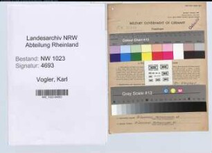 Entnazifizierung Karl Vogler , geb. 05.03.1907 (Referent)