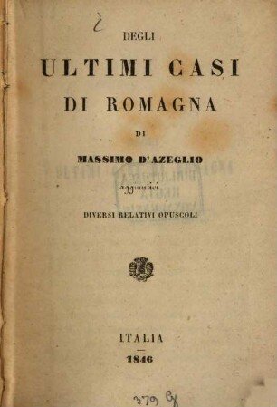 Degli ultimi casi di Romagna