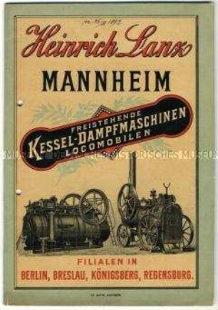Freistehende Kessel-Dampfmaschinen und Lokomobilen