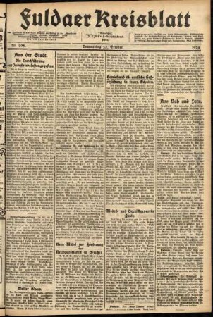 Ausgabe vom Donnerstag, den 23. Oktober 1924.