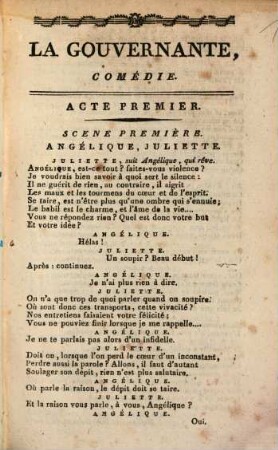 La Gouvernante : Comédie, en 5 actes et en vers