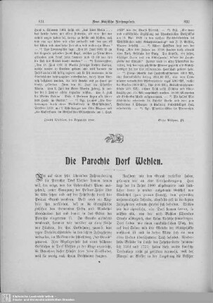 Die Parochie Dorf Wehlen