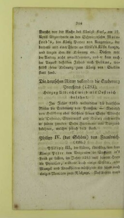 Die deutschen Ritter vollenden die Eroberung Preußens (1283). Herzog Albrecht wird mit Oestreich belehnt