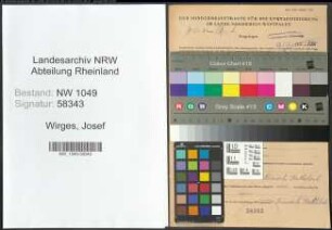 Entnazifizierung Josef Wirges , geb. 05.04.1908 (Arbeiter)