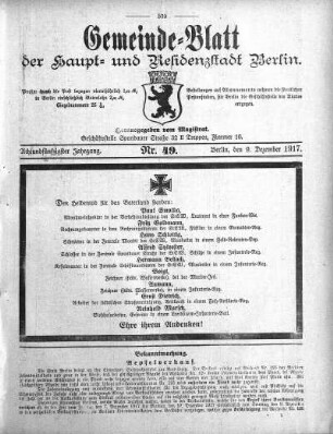1917,49: Nr. 49, 9. Dezember 1917