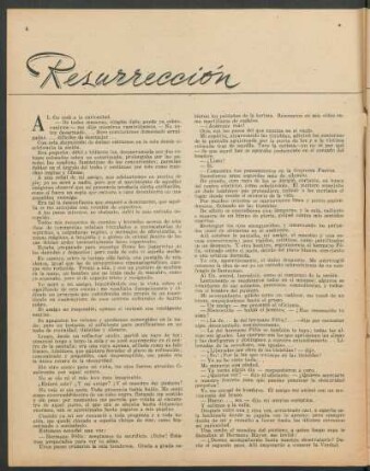 Resurrección : Cuento