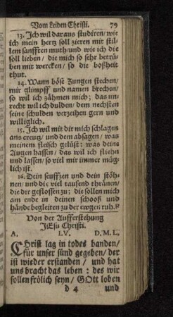 Von der Aufferstehung Jesu Christi.
