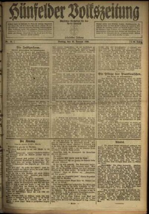 Ausgabe vom Freitag, den 16. Januar 1920.
