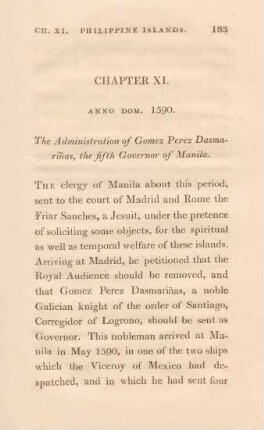 Chapter XI. Anno dom. 1590. The administration of Gomez Perez Dasmarinas, the fifth governor of Manila