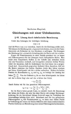Sechstes Kapitel. Gleichungen mit einer Unbekannten.