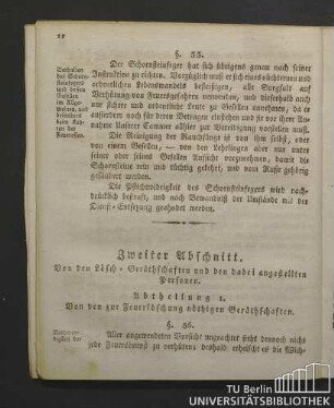 Abtheilung 1. Von den zur Feuerlöschung nöthigen Geräthschaften.
