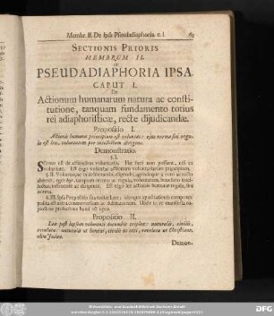 Membrum II. de Pseudadiaphoria Ipsa.