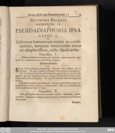 Membrum II. de Pseudadiaphoria Ipsa.