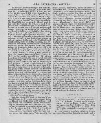 Leroy, C. F. A.: Die darstellende Geometrie (Géométrie descriptive). Mit sechzig Kupfertafeln. Deutsch, mit Anmerkungen von E. F. Kauffmann. Stuttgart: Balz 1837