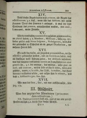 III. Abschnitt. Von den anzeigenden Fürwörtern (pronomen demonstrativum.)