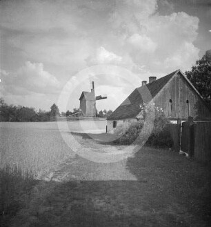 Windmühle und Bauernhaus bei Hohensee a. d. Warthe