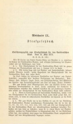 Abschnitt IX. Strafgesetzbuch