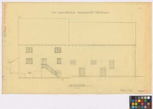 Wellingen ([Land]Kreis Merzig): saarländisches Bauernhaus. Haupthaus (Hof-Ansicht)