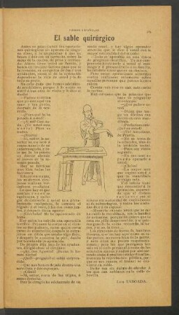 El sable quirúrgico : Firmas españolas