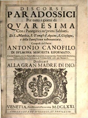Discorsi paradossici per tutti i giorni di Quaresima