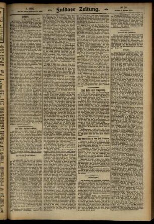 Zweite Ausgabe vom Mittwoch, den 05. Februar 1913.
