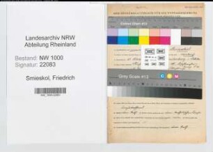 Entnazifizierung Friedrich Smieskol, geb. 27.03.1897 (Lehrer)