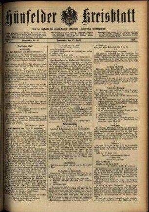 Ausgabe vom Donnerstag, den 27. April 1916.