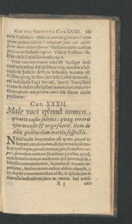 Cap. XXXII. Male voci quoad nomen quarti casus subiecti ...