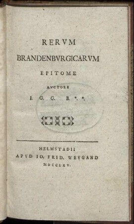 Rerum Brandenburgicarum Epitome
