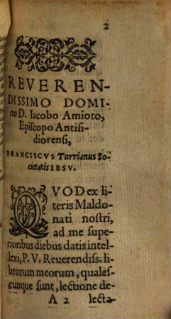 Epistola Francisci Turrinani ... de definitione propria peccati originalis, et de conceptione virginis et matris dei