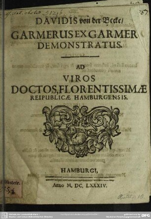 Garmerus ex Garmero demonstratus