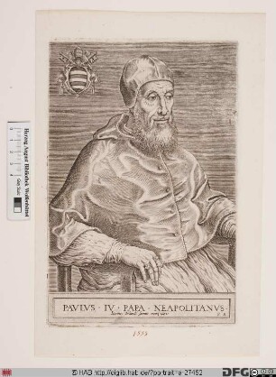 Bildnis Papst Paul IV. (Gian Pietro Carafa) (reg. 23. 5. 1555 - 18. 8. 1559)