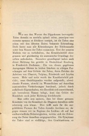 Gastrische Krisen als Initialsymptom einer Tabes dorsalis : Inaug. Diss.