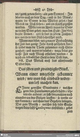 Das siben und zwaintzigste Stuck. Wann einer ungefehr gebannet wird, wie man sich alsobald widerum loß machen kan