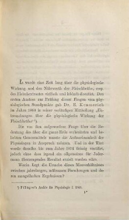 Physiologische Prüfung des Fleischextractes auf Ermüdungsstoffe : Inaugural-Dissertation