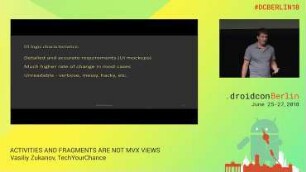 Activities and Fragments are not MVx Views