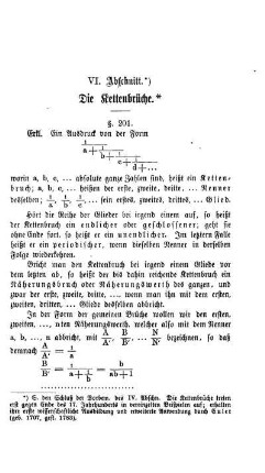 VI. Die Kettenbrüche.