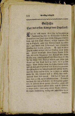 Geschichte Carl des ersten Königs von Engelland.