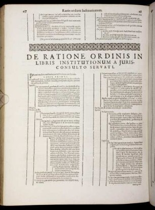 De Ratione Ordinis In Libris Institutionum A Jurisconsulto Servati.