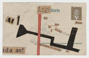 Hannah-Höch-Geburtstags-Collage, Angekarte von Johannes Baader und Raoul Hausmann an Hannah Höch