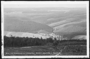 Wildenthal. Blick vom Auersberg auf Wildenthal