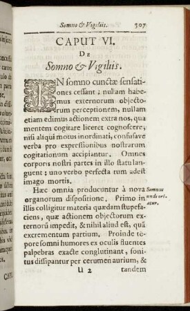 Caput VI. De Somno & Vigiliis.