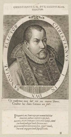 Bildnis des Christianvs I. Dvx Saxoniae Elector