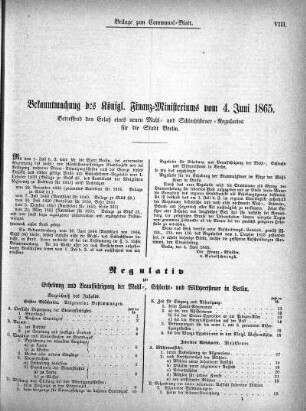 1865,8: Bekanntmachung des königl. Finanz-Ministeriums vom 4. Juni 1865