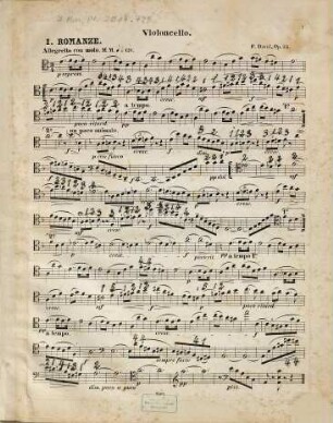 Sieben Stücke für Violoncell und Pianoforte : op. 34