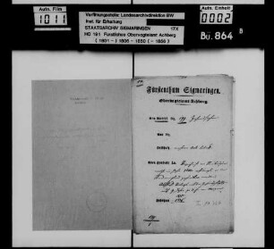Verzeichnis der Neubrüche, die 1840 erstmals zum Studienfonds zehntbar werden