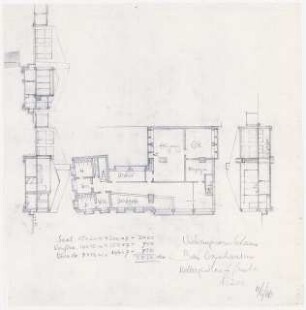 Heilig-Geist-Kirche, Bad Oeynhausen Gemeindehaus: Kellergeschoss und Schnitte 1:200