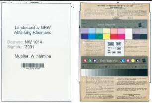 Entnazifizierung Wilhelmine Mueller , geb. 14.08.1911 ()