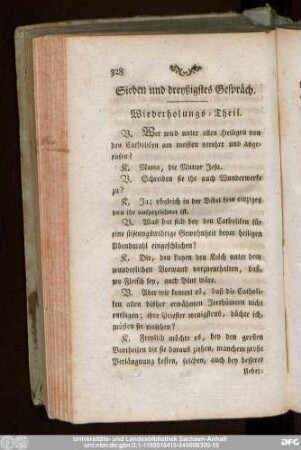 Sieben und dreyßigstes Gespräch.